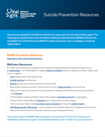 NPSA Day - Share Suicide Prevention Resources